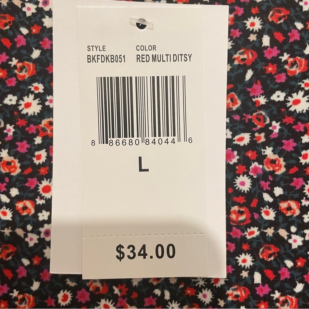 Love, Fire Multicolor Floral Mini Dress Juniors Large Long Sleeve Jersey Soft - Picture 4 of 9